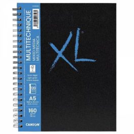   CANSON Books XL MIX MEDIA könyv, spirálkötött, 160g/m2, 120 oldal, A5