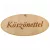 Natúr fa - "Köszönettel" gravírozott ovál tábla 4x8cm