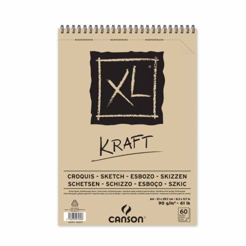 Canson "XL" Kraft A4 rajzpapír-tömb, 60 lap