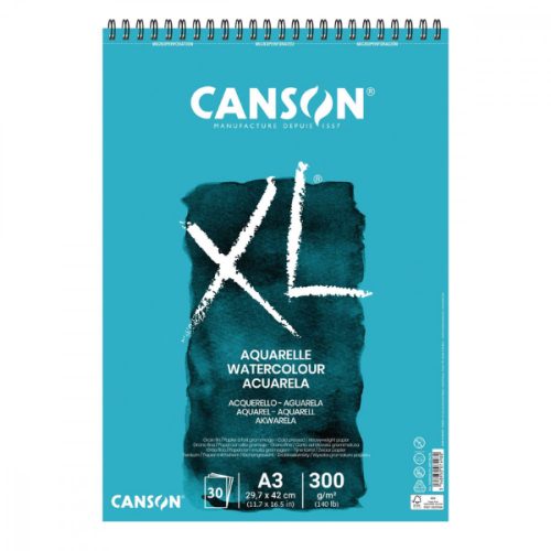 CANSON XL AQUARELLE akvarelltömb 300g/m2, 30 ív - A3 