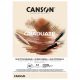 CANSON Graduate Natural MIX MEDIA tömb (natur), ragasztott, 220g/m2, 30 lap, A3 