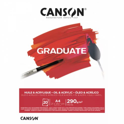 CANSON Graduate Olaj-akril tömb, A4, 20lap