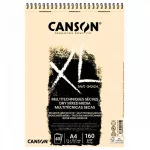 Canson "XL" Sand Grained A4 pasztellpapír-tömb, 40 lap, natúrszín