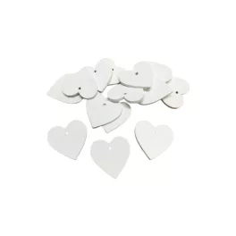 Fa szivek fehér 4cm 15db/cs 