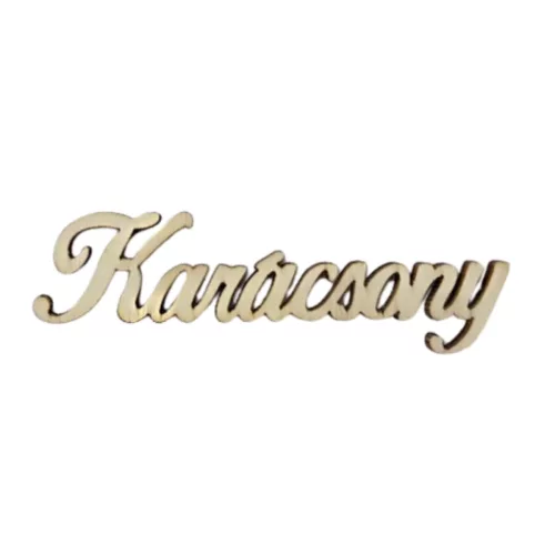 Fa "Karácsony" felirat 10cm - natúr