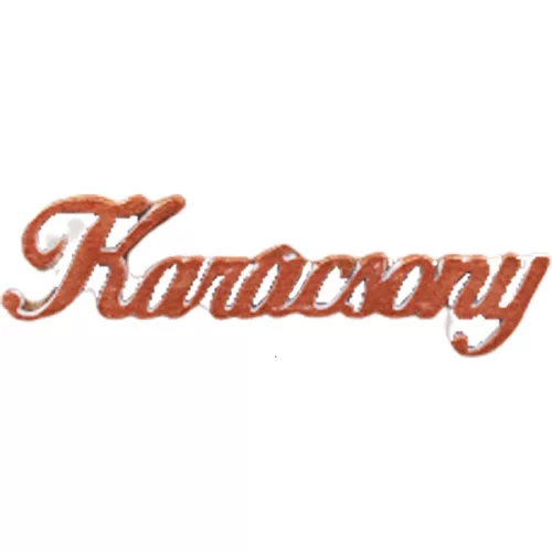 Fa "Karácsony" felirat 10cm - bronz