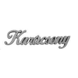 Fa "Karácsony" felirat 10cm - ezüst