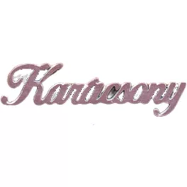 Fa "Karácsony" felirat 10cm - rózsaarany