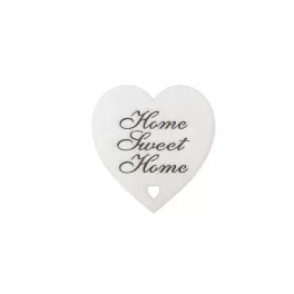 Fa - "Home Sweet Home" szív fehér 10cm