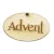 Natúr fa -"Advent" ovál tábla 2,5x4cm