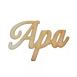Natúr fa -"Apa" felirat 2,3x3,4cm