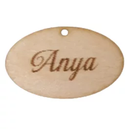 Natúr fa -"Anya" ovál tábla 2,5x4cm 