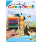 Számozott színező készlet, 20x25cm - Kiscicák