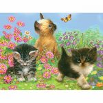 Számozott színező készlet, 20x25cm - Kiscicák