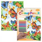 Számozott színező készlet, 20x25cm - Pillangók