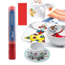 Porcelánfilc - Armerina 6ml, DARWI - 490 piros