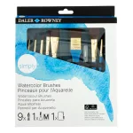 Daler-Rowney Simply Watercolour ecsetkészlet tolltartóban, 10 db