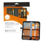 Daler Rowney Simply akril ecsetkészlet 10db tokban – szintetikus festőecset szett