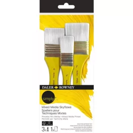   Daler-Rowney SIMPLY mixed media lapos (skyflow) ecsetkészlet 3 db