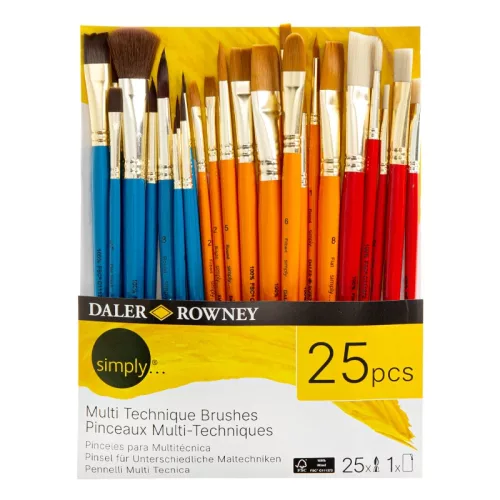 Daler-Rowney Simply Multi Technique ecsetkészlet, 25 db