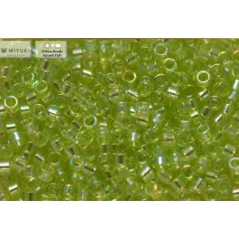 Delica gyöngy 11/0, DB0174, átlátszó lime AB, 4g