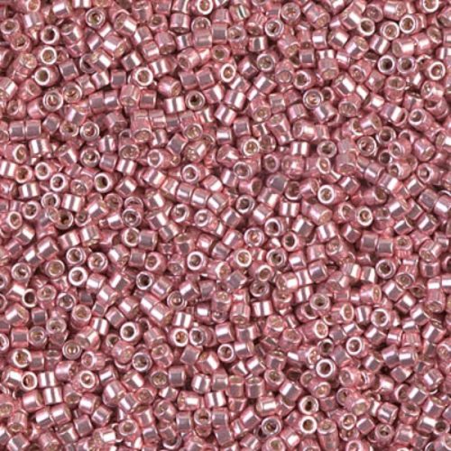Delica gyöngy 11/0, DB0435, galvanizált rózsaszín, 4g