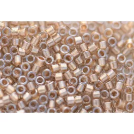   Delica gyöngy 11/0, DB0907, ragyogó világos bronz közepű kristály, 4g