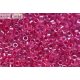 Delica gyöngy 11/0, DB0914, csillogó sötét pink közepű kristály, 4g