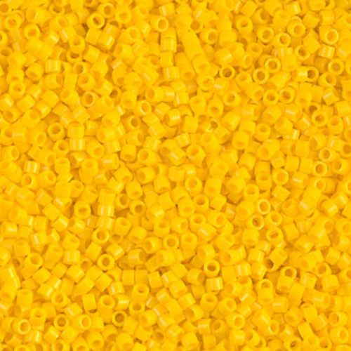 Delica gyöngy 11/0, DB1132, telt kanári sárga, 4g
