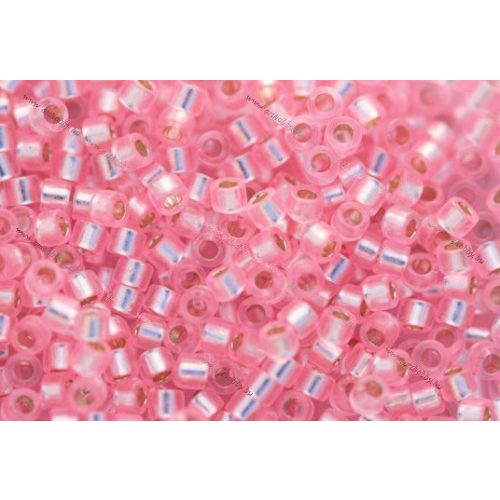 Delica gyöngy 11/0, DB1335, ezüst közepű világos rózsaszín, 4g