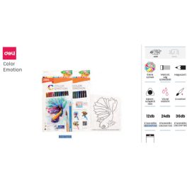 Deli akvarellceruza készlet 12db-os Color Emotion