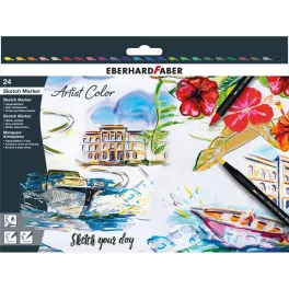   Eberhard Faber ARTIST COLOR kétvégű művész filctoll készlet, 24db