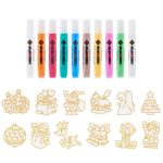 Amos üvegmatrica készlet 10x10,5ml + 12db Karácsony fényvarázs forma