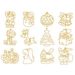 Amos üvegmatrica készlet 10x10,5ml + 12db Karácsony fényvarázs forma