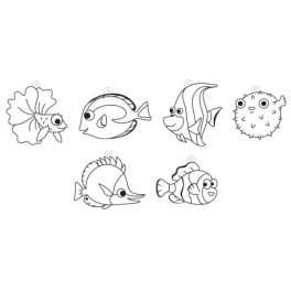   Amos üvegmatrica készlet - Trópusi halak fényvarázs formákkal