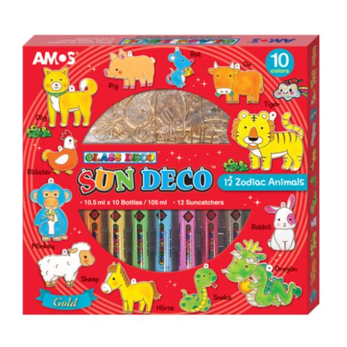 Amos üvegmatrica készlet 10x10,5ml + 12db Állat fényvarázs forma