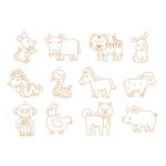 Amos üvegmatrica készlet 10x10,5ml + 12db Állat fényvarázs forma