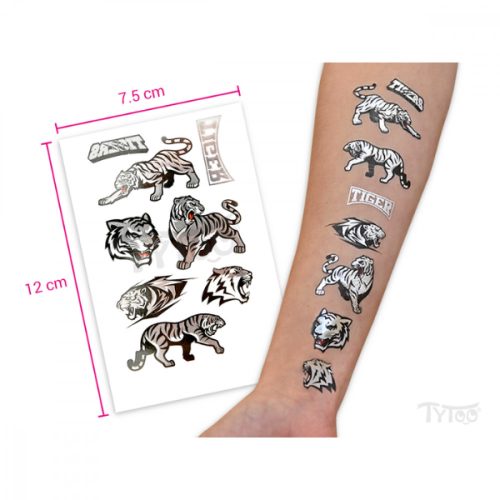 Ezüst Tigrisek TyToo Matrica Tetoválások