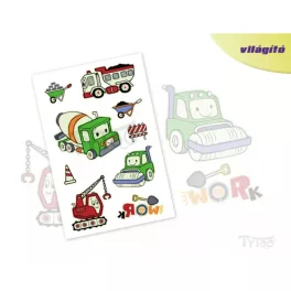Világító Munkagépek TyToo Matrica Tetoválások