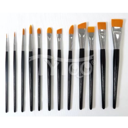 TyToo Fekete arcfestő ecsetszett - 12db