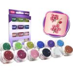 Csillámpor szett 12 x 2,5 ml alap színek (basic colours)