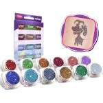 Csillámpor szett 12 x 2,5 ml holografikus színek (holographic colours)
