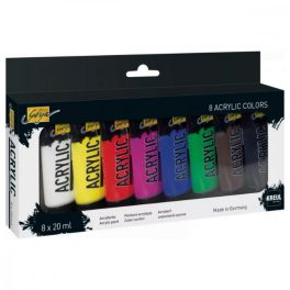   KREUL SOLO GOYA - Akrilfesték készlet - 8 x 20 ml - Alapszínek