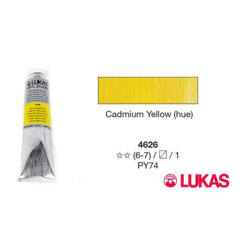 Lukas Cryl Studio kadmium sárga light akrilfesték, 75ml