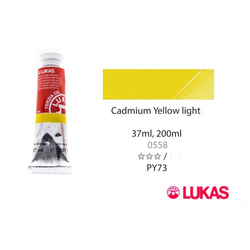 Lukas Terzia olajfesték, 37ml Cadmium Yellow Light (hue)