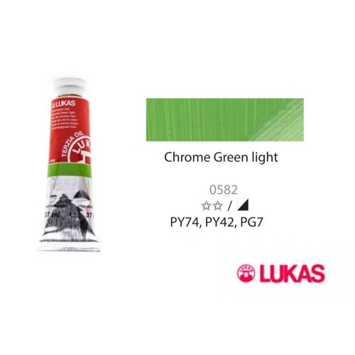 Lukas Terzia olajfesték, 37ml Chrome Green Light