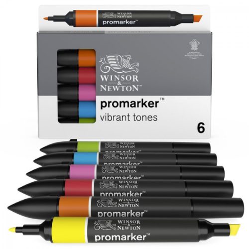 ProMarker® vibrant tones 6 db-os filctoll készlet., W&N