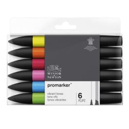 ProMarker® vibrant tones 6 db-os filctoll készlet., W&N
