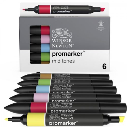 ProMarker® mid tones 6 db-os filctoll készlet., W&N