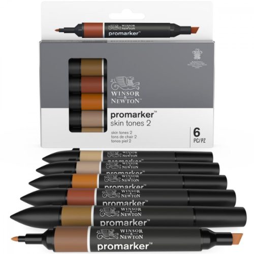 ProMarker® skin tones  'set 2', 6 db-os filctoll készlet., W&N